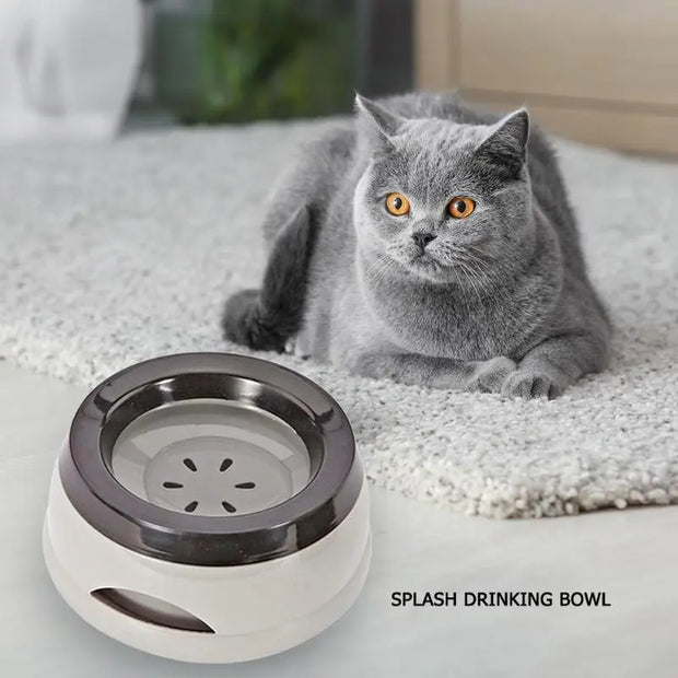 DryMouth Cat & Dog Water Bowl: Anti-Spill Drinking Feeder