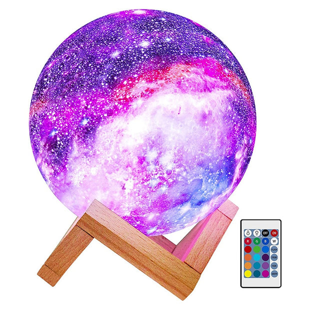 Starry Dreams 3D Kids Night Light: Color-Changing Galaxy Lamp