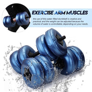AquaFlex Travel Dumbbells: Portable Water-Filled Gym Weights