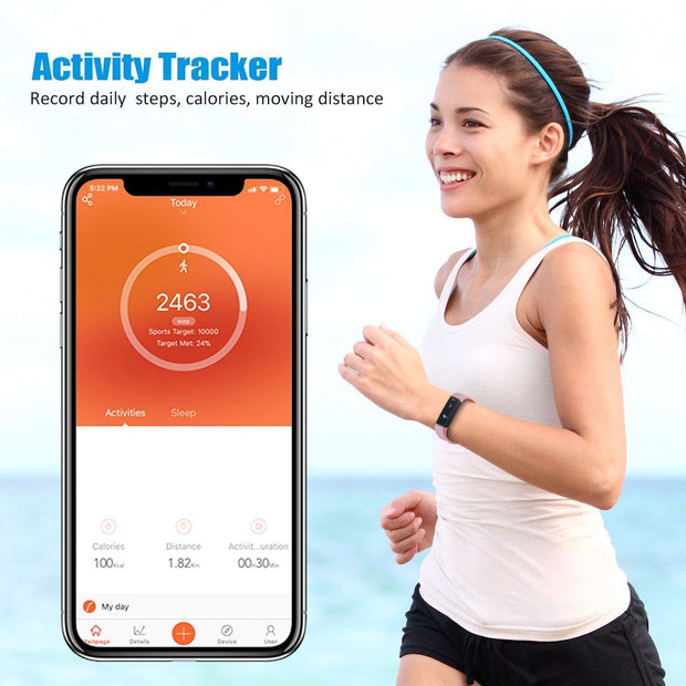 Reloj inteligente SmartFit Slim Activity Tracker y monitor con extra GRATIS