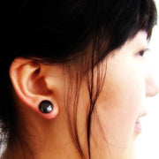 Boucles d'oreilles noires point d'acupuncture magnétique