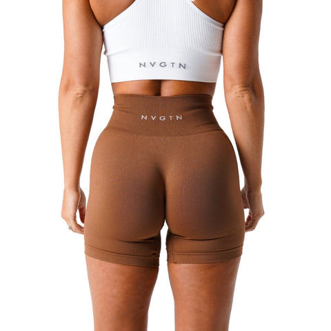 Lycra Spandex Solid Seamless Shorts