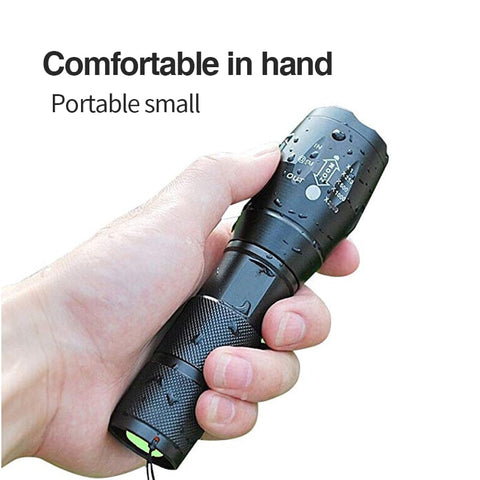 Outdoor LED Rechargeable Zoom Mini Power Torch Flashlight