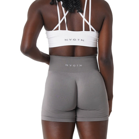 Lycra Spandex Solid Seamless Shorts