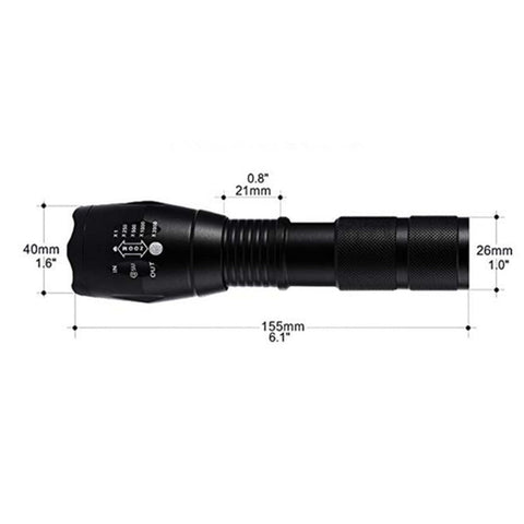 Outdoor LED Rechargeable Zoom Mini Power Torch Flashlight