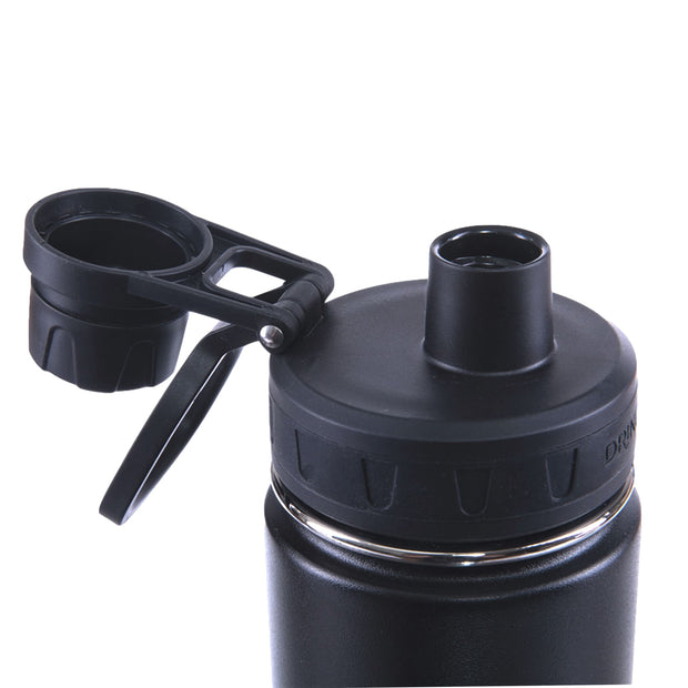 DRINCO® Bouteille d'eau de sport en acier inoxydable 22 oz - Noir
