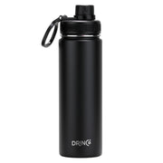 DRINCO® Botella de agua deportiva de acero inoxidable de 22 oz - Negro